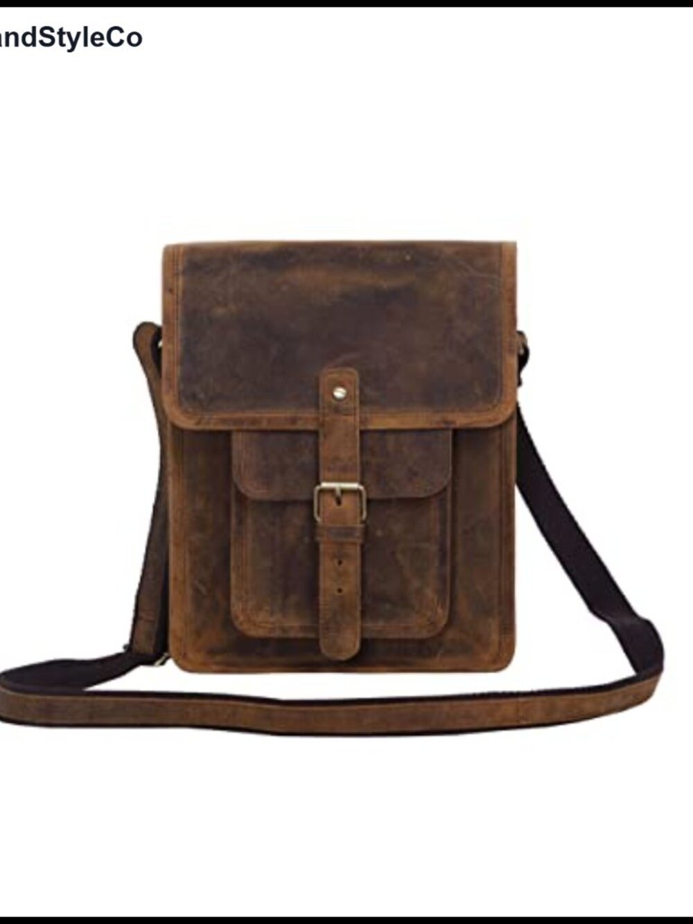 11" Leather Crossbody Messenger Bag - Satchel for Tablet, Women & Men
